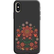 Черный чехол Uprint Apple iPhone XS Ukrainian Ornament