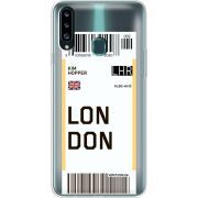 Прозрачный чехол Uprint Samsung A207 Galaxy A20s Ticket London