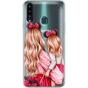 Прозрачный чехол Uprint Samsung A207 Galaxy A20s Mouse Girls