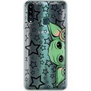Прозрачный чехол Uprint Samsung A207 Galaxy A20s Baby Yoda