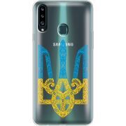Прозрачный чехол Uprint Samsung A207 Galaxy A20s Gold Trident