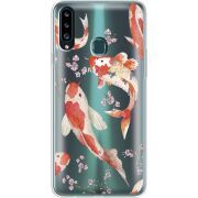 Прозрачный чехол Uprint Samsung A207 Galaxy A20s Japanese Koi Fish