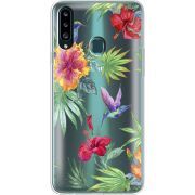 Прозрачный чехол Uprint Samsung A207 Galaxy A20s Tropical