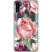 Прозрачный чехол Uprint Samsung A207 Galaxy A20s Rose