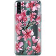Прозрачный чехол Uprint Samsung A207 Galaxy A20s Pink Magnolia