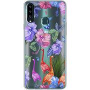 Прозрачный чехол Uprint Samsung A207 Galaxy A20s Flamingo