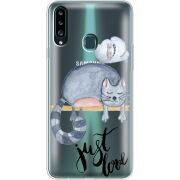 Прозрачный чехол Uprint Samsung A207 Galaxy A20s Just Love