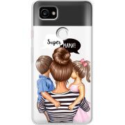 Прозрачный чехол Uprint Google Pixel 2 XL Super Mama