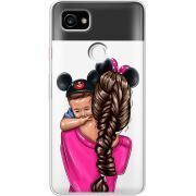 Прозрачный чехол Uprint Google Pixel 2 XL Mouse Mommy