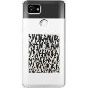 Прозрачный чехол Uprint Google Pixel 2 XL Amor Amor