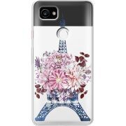 Чехол со стразами Google Pixel 2 XL Eiffel Tower