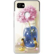Чехол со стразами Google Pixel 2 XL Little Boy and Girl