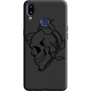 Черный чехол Uprint Samsung A107 Galaxy A10s Skull and Roses