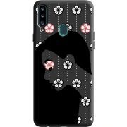 Черный чехол Uprint Samsung A207 Galaxy A20s Flower Hair