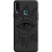 Черный чехол Uprint Samsung A207 Galaxy A20s Eye