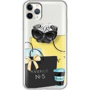 Прозрачный чехол Uprint Apple iPhone 11 Pro Max Fashion Pug