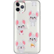 Прозрачный чехол Uprint Apple iPhone 11 Pro Max с 3D-глазками Mouse