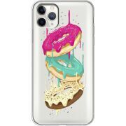 Прозрачный чехол Uprint Apple iPhone 11 Pro Max Donuts