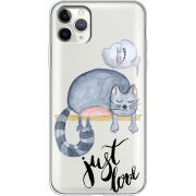Прозрачный чехол Uprint Apple iPhone 11 Pro Max Just Love