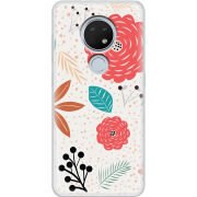 Чехол Uprint Nokia 7.2 Line Flowers