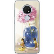 Чехол со стразами Nokia 7.2 Little Boy and Girl