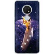 Чехол со стразами Nokia 7.2 Girl with Umbrella