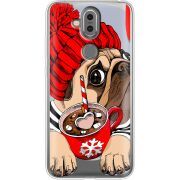 Прозрачный чехол Uprint Nokia 8.1 Winter Puggy
