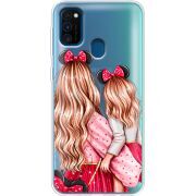 Прозрачный чехол Uprint Samsung M307 Galaxy M30s Mouse Girls