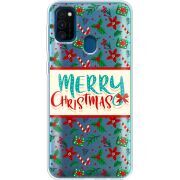 Прозрачный чехол Uprint Samsung M307 Galaxy M30s Vintage Christmas Pattern