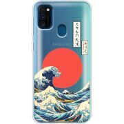 Прозрачный чехол Uprint Samsung M307 Galaxy M30s Большая волна в Канагаве