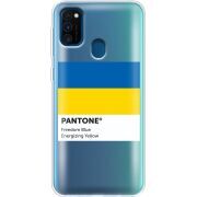 Прозрачный чехол Uprint Samsung M307 Galaxy M30s Pantone вільний синій