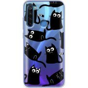 Прозрачный чехол Uprint Xiaomi Redmi Note 8 с 3D-глазками Black Kitty
