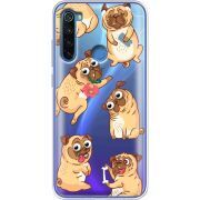 Прозрачный чехол Uprint Xiaomi Redmi Note 8 с 3D-глазками Pug