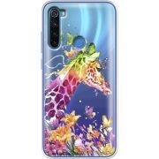 Прозрачный чехол Uprint Xiaomi Redmi Note 8 Colorful Giraffe