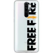 Прозрачный чехол Uprint Xiaomi Redmi Note 8 Pro Free Fire Black Logo