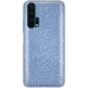 Чехол с блёстками Honor 20 Pro Голубой