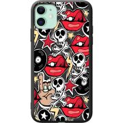 Черный чехол Uprint Apple iPhone 11 Rock Graffiti