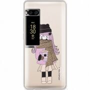 Прозрачный чехол Uprint Meizu Pro 7 Winter Morning Girl