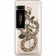 Прозрачный чехол Uprint Meizu Pro 7 Glamor Snake