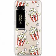 Прозрачный чехол Uprint Meizu Pro 7 с 3D-глазками Popcorn