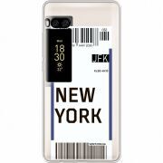 Прозрачный чехол Uprint Meizu Pro 7 Ticket New York