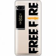 Прозрачный чехол Uprint Meizu Pro 7 Free Fire Black Logo