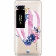 Чехол со стразами Meizu Pro 7 Pink Air Baloon