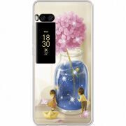 Чехол со стразами Meizu Pro 7 Little Boy and Girl