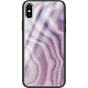 Защитный чехол BoxFace Glossy Panel Apple iPhone XS Purple Marble