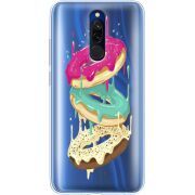 Прозрачный чехол Uprint Xiaomi Redmi 8 Donuts