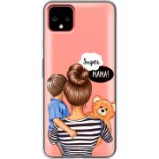 Прозрачный чехол Uprint Google Pixel 4 XL Super Mama and Son