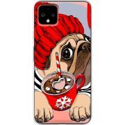 Прозрачный чехол Uprint Google Pixel 4 XL Winter Puggy