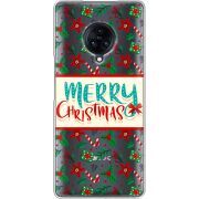 Прозрачный чехол Uprint Vivo Nex 3 Vintage Christmas Pattern
