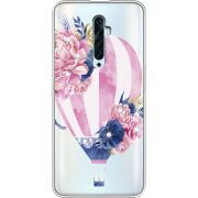Чехол со стразами OPPO Reno2 Z Pink Air Baloon